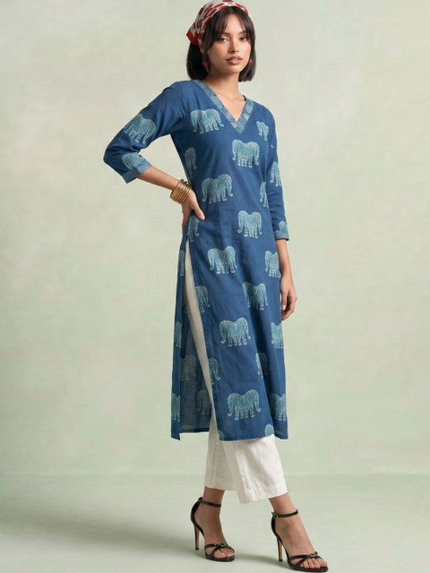 AADVIKA Women Ethnic Motifs Printed Indie Prints Kurta