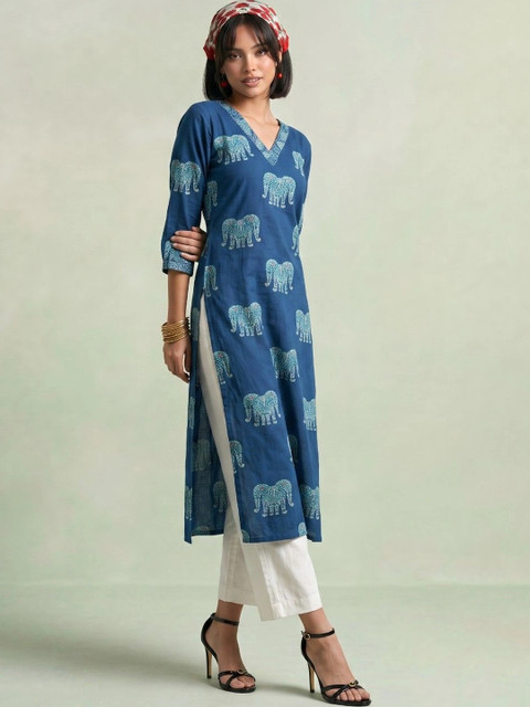 AADVIKA Women Ethnic Motifs Printed Indie Prints Kurta - Image 3
