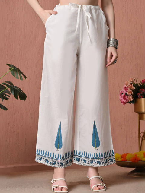 Sangria Cotton Printed Tunic with Palazzos - Image 5