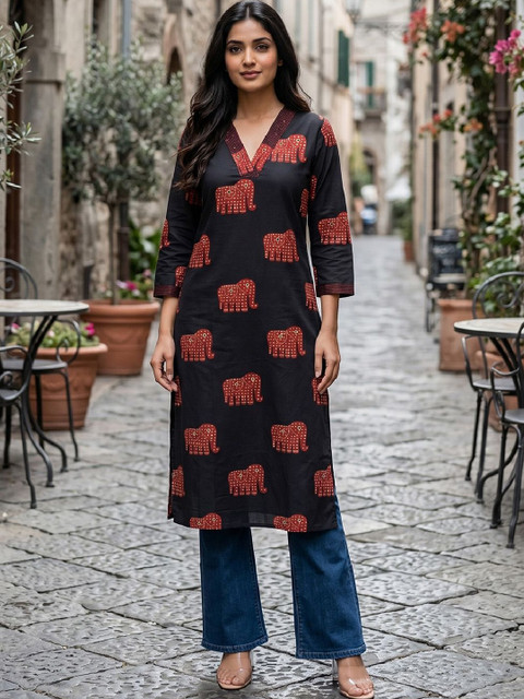 Varanga Women Ethnic Motifs Printed Indie Prints Kurta
