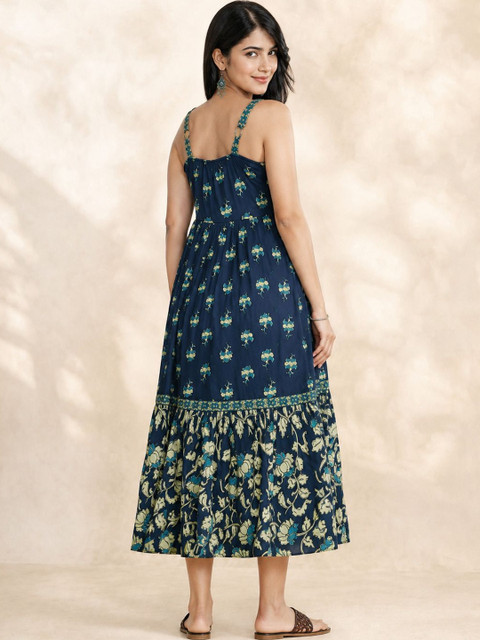 GULMEHAK Floral Print Fit & Flare Midi Dress - Image 2