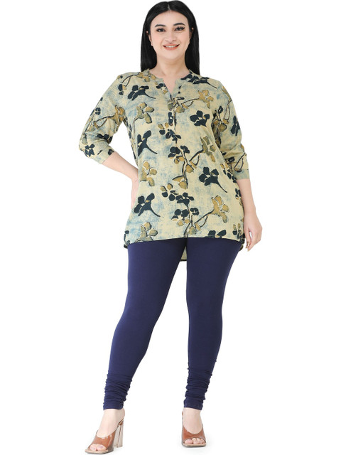 PADMAKSHI Women Navy Blue Cotton Leggings