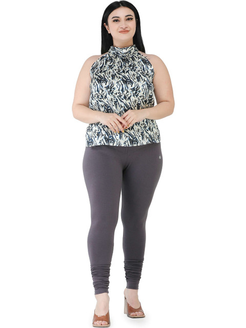 PADMAKSHI Women Grey Cotton Leggings