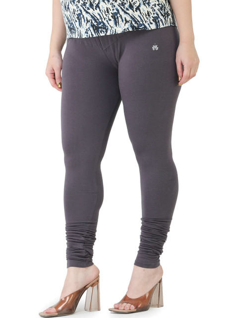 PADMAKSHI Women Grey Cotton Leggings - Image 3