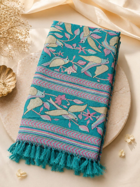 SAHINA DUPATTA Ethnic Motifs Embroidered Art Silk Dupatta with Thread Work