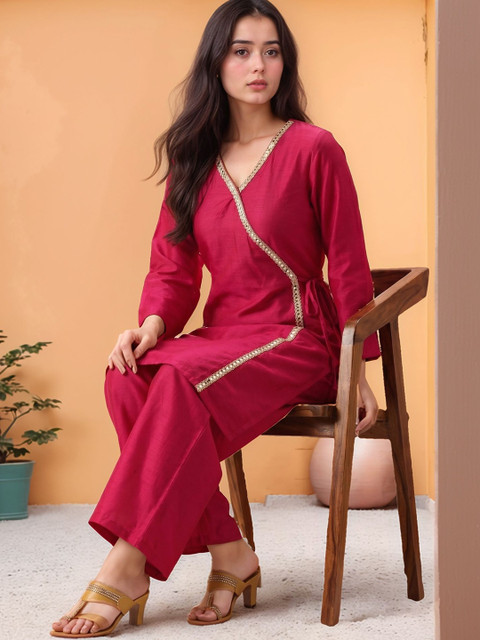 Fashfun Embellished Tunic with Palazzos