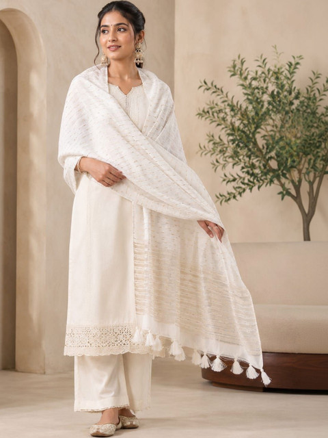 SAHINA DUPATTA Woven Design Dupatta with Sequinned