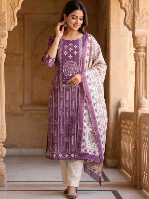 Peachmode Printed Linen Unstitched Dress Material