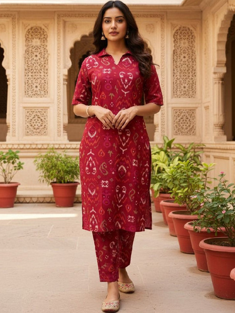 Vigita Lifestyle Printed Tunic with Trousers