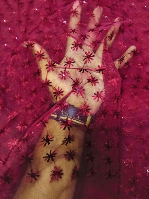 S R CREATION Embroidered Unstitched Dress Material
