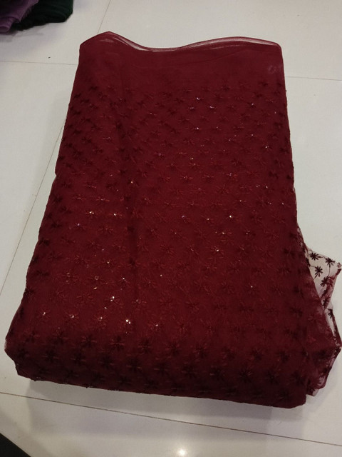 S R CREATION Embroidered Unstitched Dress Material - Image 3