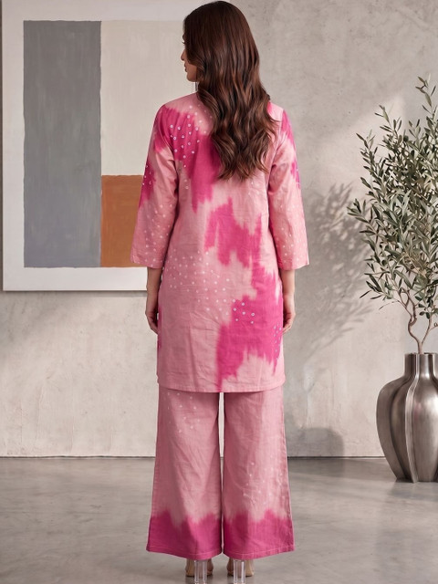MASSTANI BY INDDUS Tie and Dye Dyed Top with Palazzos - Image 4