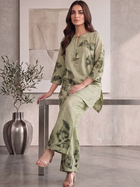 MASSTANI BY INDDUS Bohemian Dyed Tunic with Palazzos - Image 3