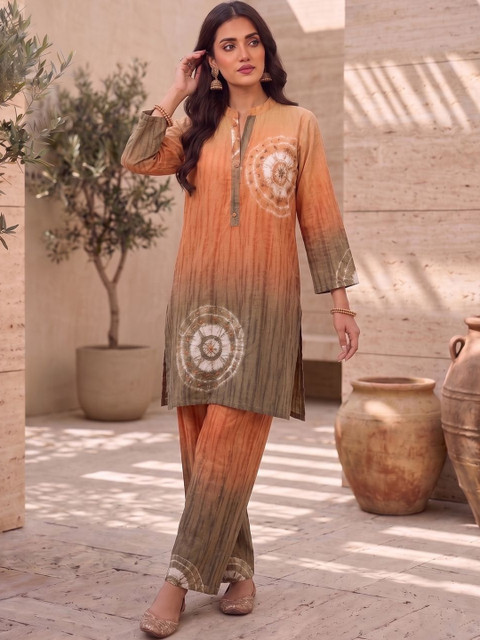 MASSTANI BY INDDUS Tie and Dye Dyed Tunic with Trousers