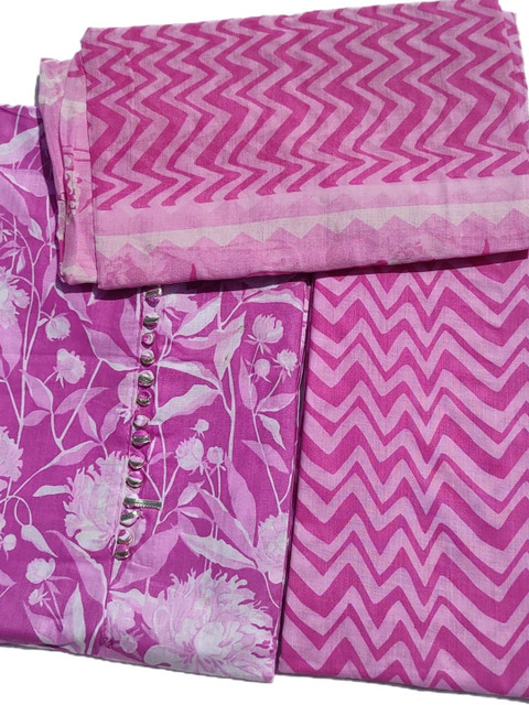 GC 80 BY GAURI COLLECTION Printed Pure Cotton Unstitched Dress Material - Image 4