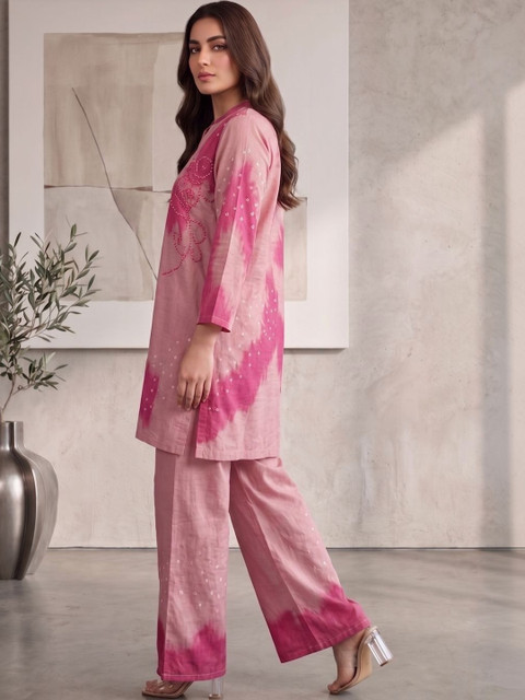MASSTANI BY INDDUS Tie and Dye Dyed Top with Palazzos - Image 6