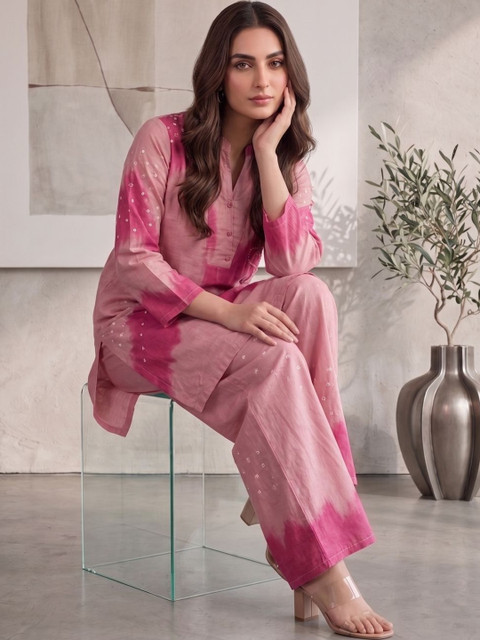 MASSTANI BY INDDUS Tie and Dye Dyed Top with Palazzos - Image 3