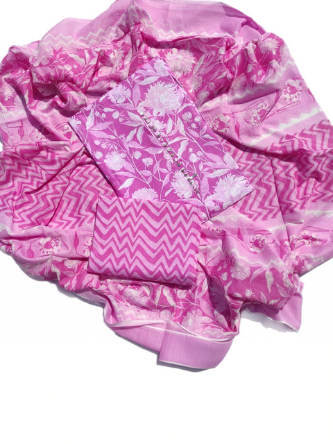 GC 80 BY GAURI COLLECTION Printed Pure Cotton Unstitched Dress Material - Image 3