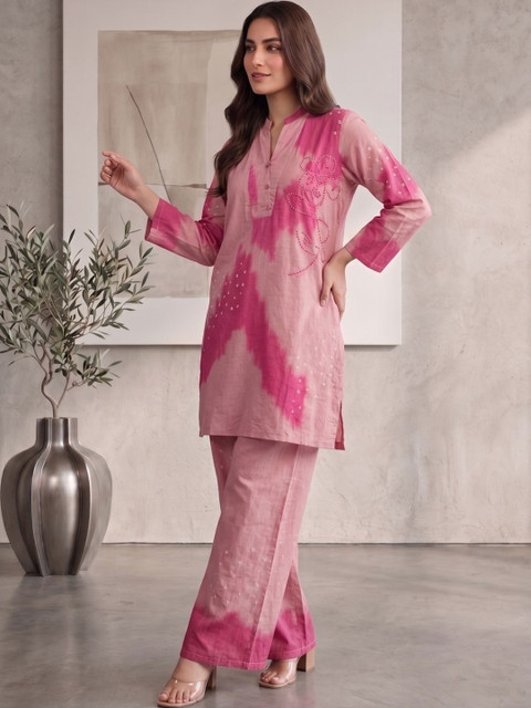 MASSTANI BY INDDUS Tie and Dye Dyed Top with Palazzos - Image 7
