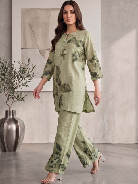 MASSTANI BY INDDUS Bohemian Dyed Tunic with Palazzos - Image 5