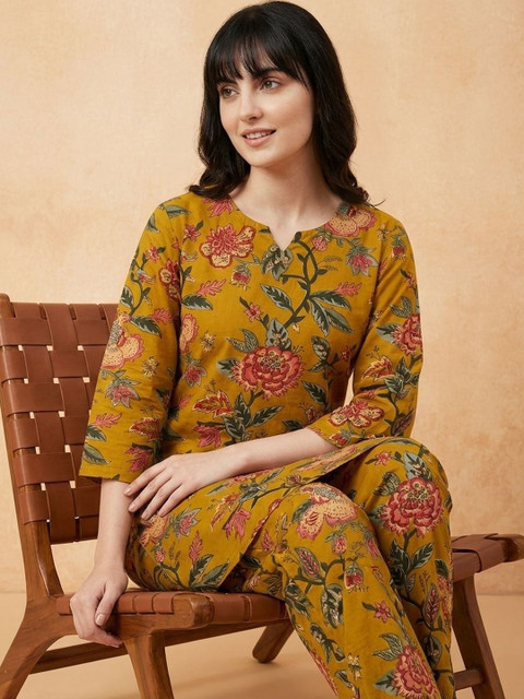 Milvia Floral Printed Tunic with Trousers - Image 6