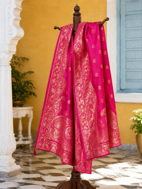 KALINI Ethnic Motifs Woven Design Dupatta with Zari - Image 3