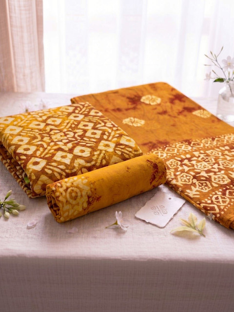 Madhuri Creation Embellished Pure Cotton Unstitched Dress Material - Image 2