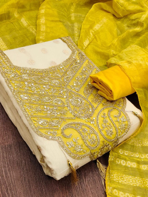 KALINI Embroidered Unstitched Dress Material - Image 2