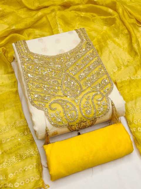 KALINI Embroidered Unstitched Dress Material
