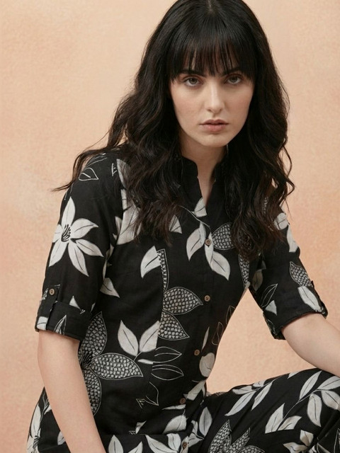 Milvia Floral Printed Tunic with Trousers - Image 3