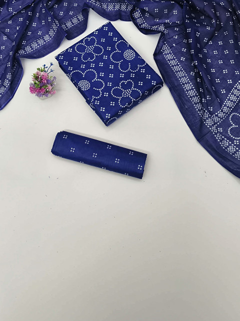 Keshar Printed Pure Cotton Unstitched Dress Material