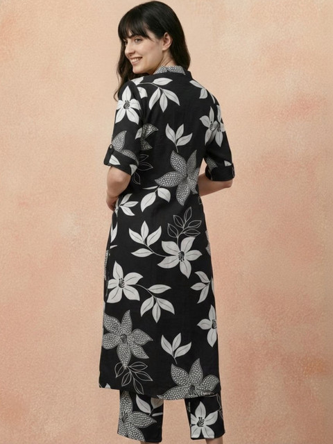 Milvia Floral Printed Tunic with Trousers - Image 5