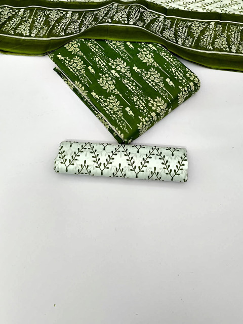 Keshar Printed Pure Cotton Unstitched Dress Material
