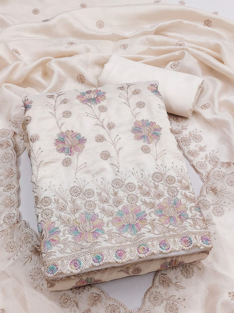 KALINI Embroidered Unstitched Dress Material