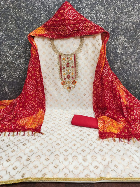 LeeliPeeri Designer Unstitched Dress Material - Image 3