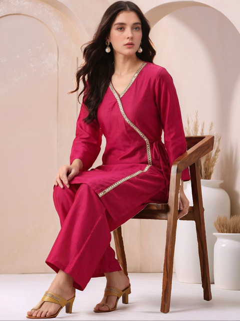 DressBerry Embellished Tunic with Palazzos
