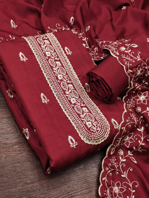 Dhaaga Ghar Embroidered Unstitched Dress Material