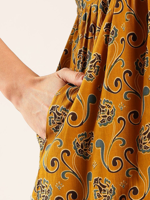 Vbuyz Ethnic Motifs Print A-Line Midi Dress - Image 4