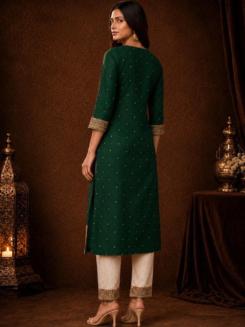 rarethread Women Embellished Thread Work Kurta - Image 7