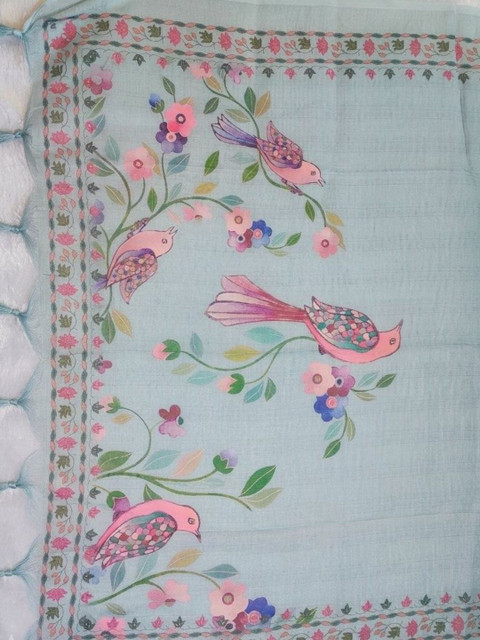 WaCraz Printed Linen Semi-Stitched Dress Material - Image 4