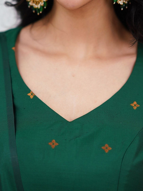 NAVYAAZRI Women Ethnic Motifs Regular Kurta with Trousers & With Dupatta - Image 7