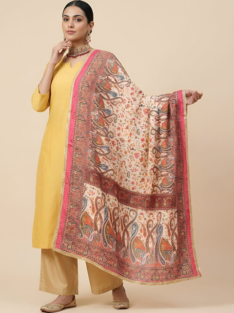 MUFFLY Paisley Woven Design Dupatta