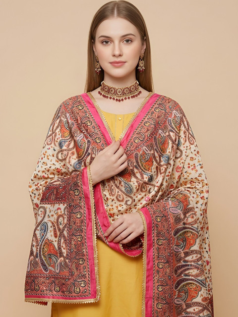 MUFFLY Paisley Woven Design Dupatta - Image 3