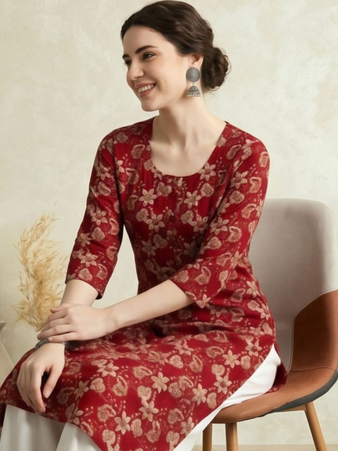 Jaipur Kurti Women Floral Printed Kurta - Image 2