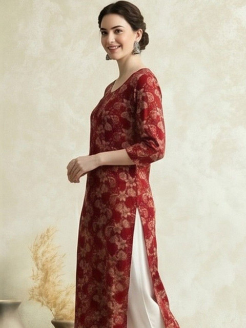 Jaipur Kurti Women Floral Printed Kurta - Image 4
