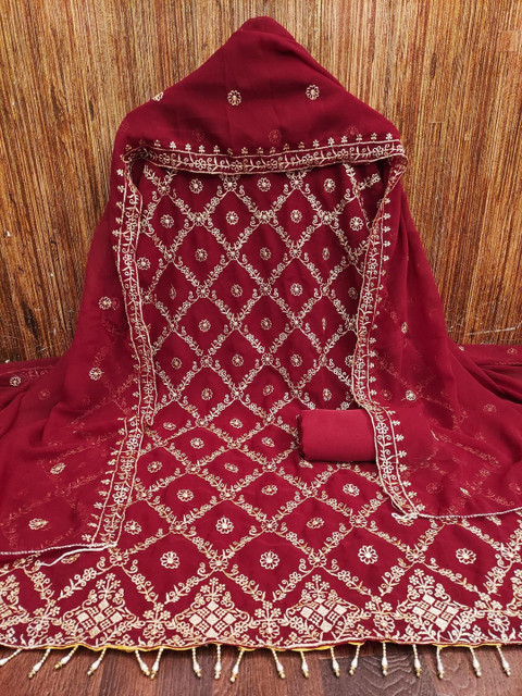 Mitera Embroidered Unstitched Dress Material