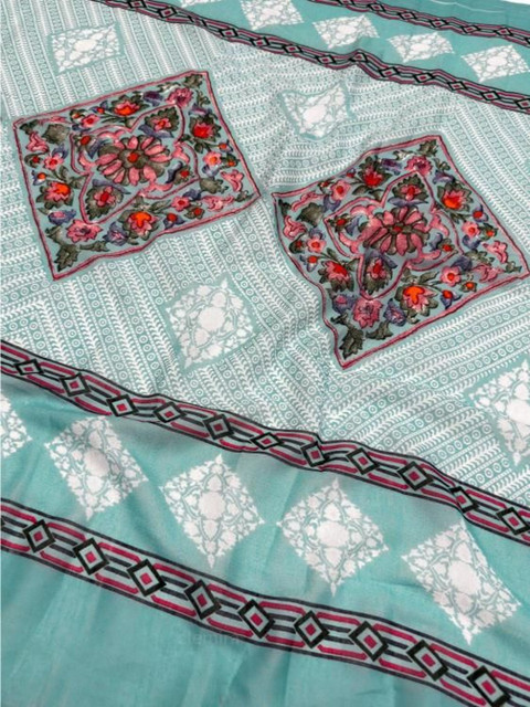 Mitera Printed Pure Cotton Unstitched Dress Material - Image 3