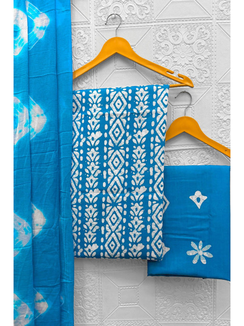 Mitera Printed Pure Cotton Unstitched Dress Material - Image 4