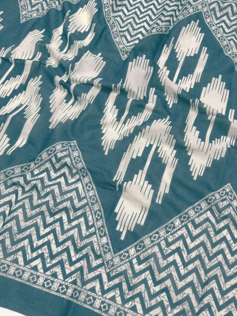 Mitera Printed Pure Cotton Unstitched Dress Material - Image 3