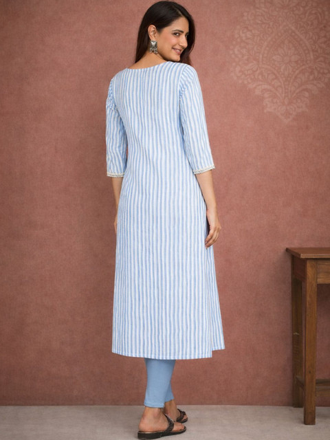 Jevi Prints Women Printed Thread Work Kurta - Image 3